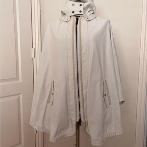 Vince Cream Hooded Cape Jacket